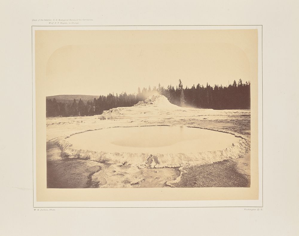 Hot Spring and Castle Geyser by William Henry Jackson