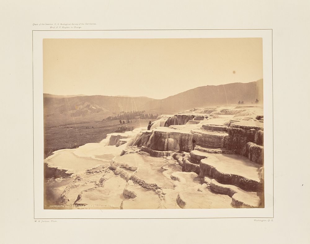 Mammoth Hot Springs on Gardiner's River by William Henry Jackson