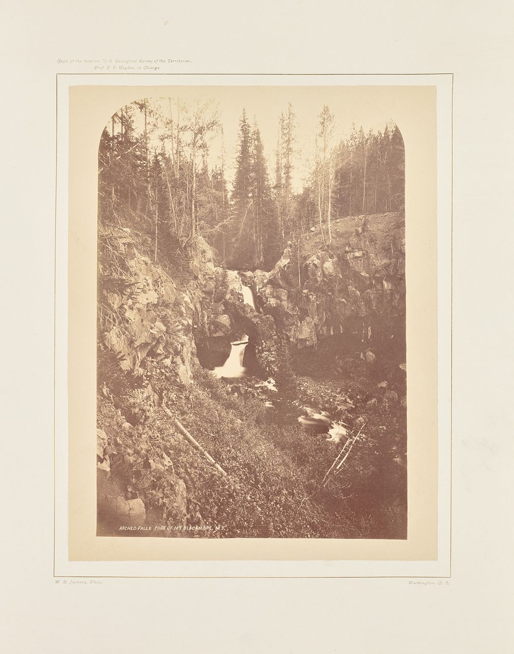 Arched Falls, Base of Mount Blackmore by William Henry Jackson