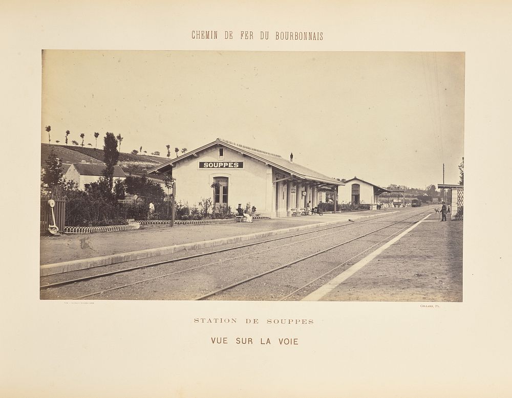 Station de Souppes, Vue sur la Voie by Auguste Hippolyte Collard