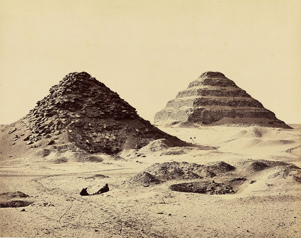 The Pyramids of Sakkarah. From the North East by Francis Frith
