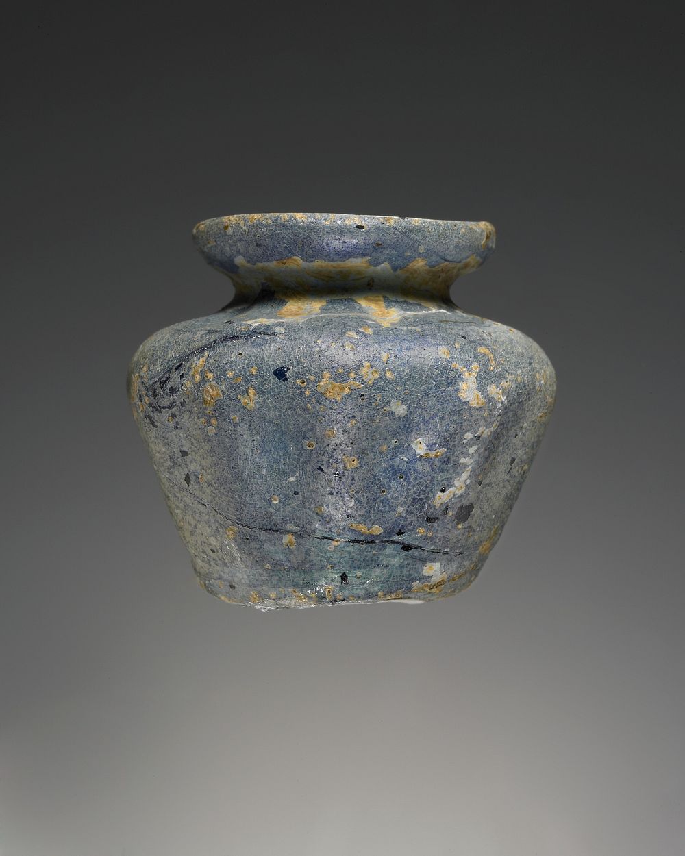 Opaque blue Miniature pot