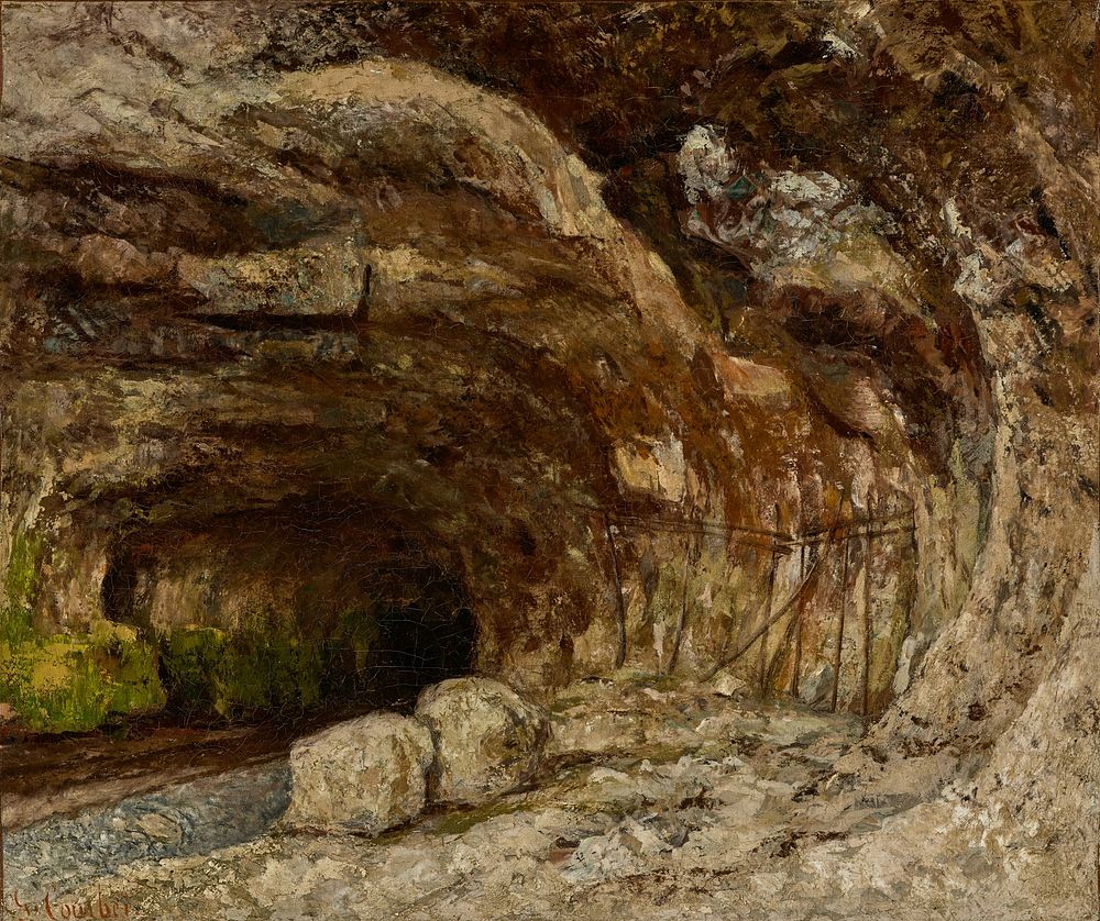 Grotto of Sarrazine near Nans-sous-Sainte-Anne by Gustave Courbet