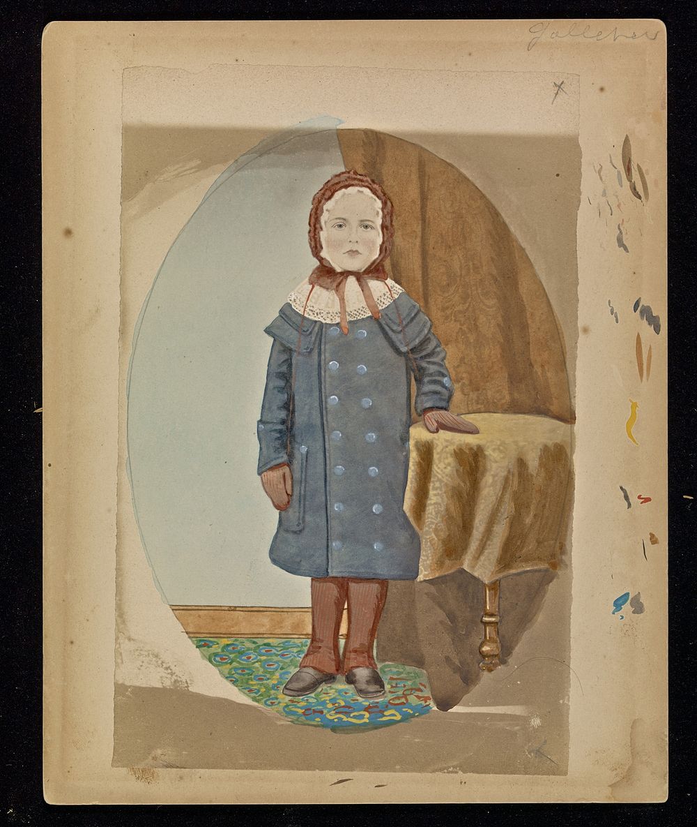 Portrait of child in winter coat