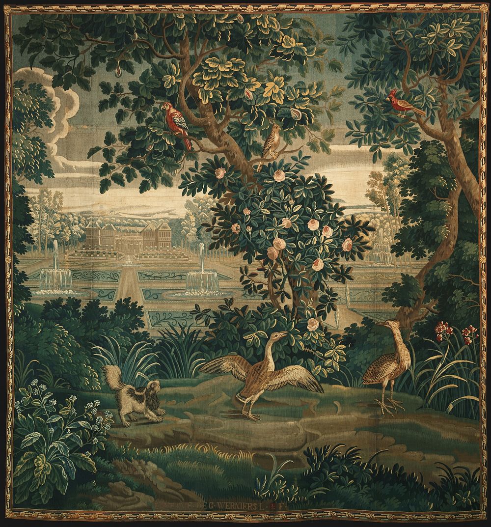 Verdure with Château and Garden by Katharine Ghuys the Widow Guillaume Werniers