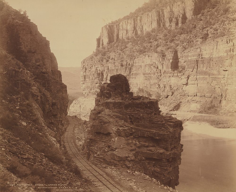 The Portals, Canyon of the Grand River, Glenwood Extension D. & R.G.R.R. by William Henry Jackson