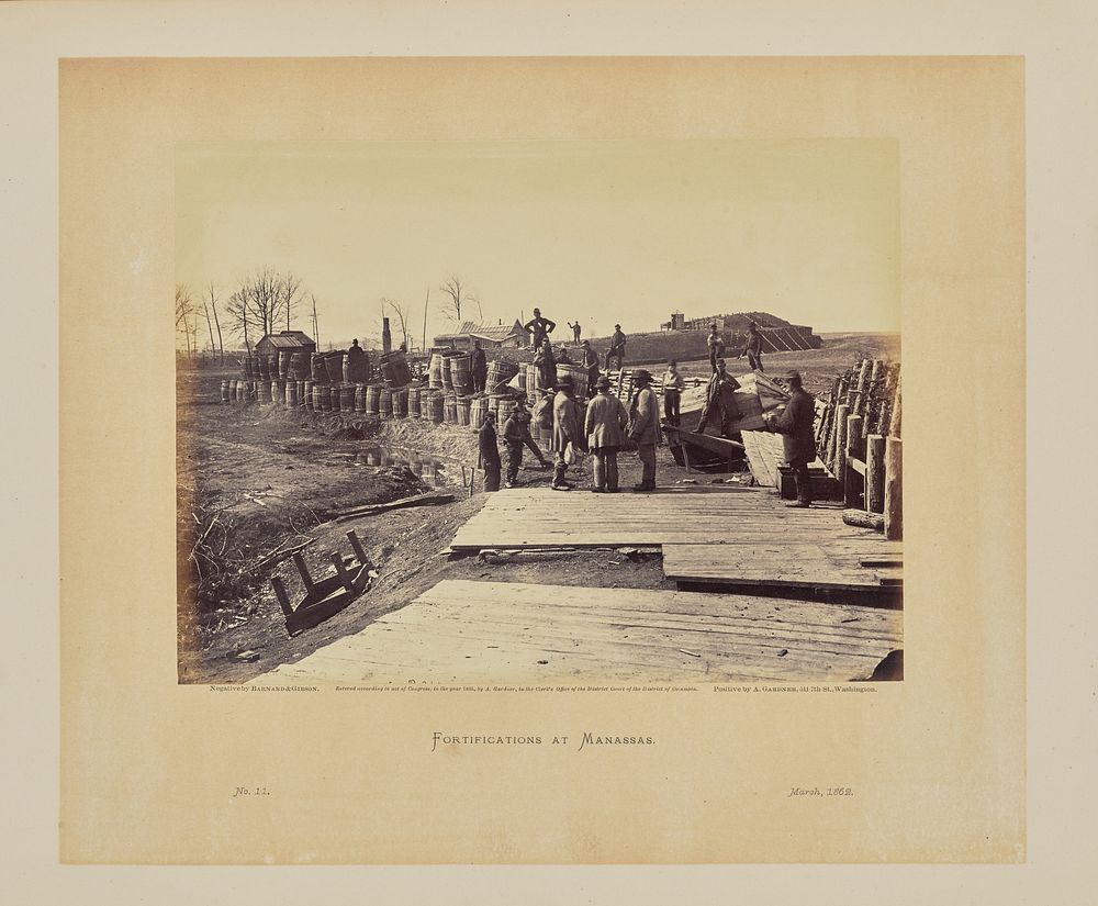 Fortifications at Manassas by Barnard and Gibson and Alexander Gardner