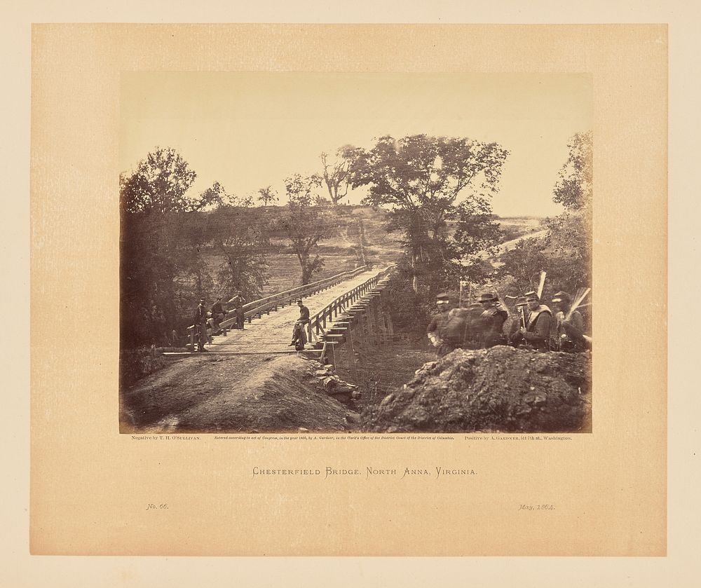 Chesterfield Bridge, North Anna, Virginia by Timothy H O Sullivan and Alexander Gardner