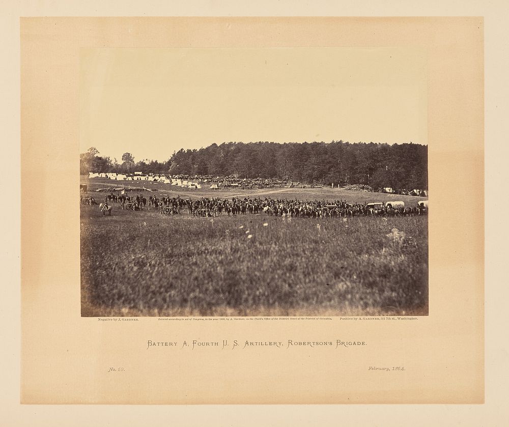 Battery A, Fourth U. S. Artillery, Robertson's Brigade by James Gardner and Alexander Gardner