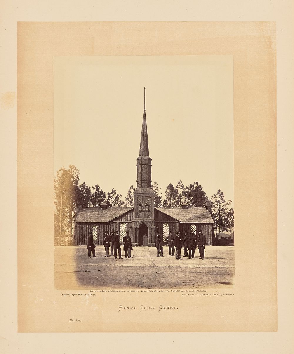 Poplar Grove Church by Timothy H O Sullivan and Alexander Gardner