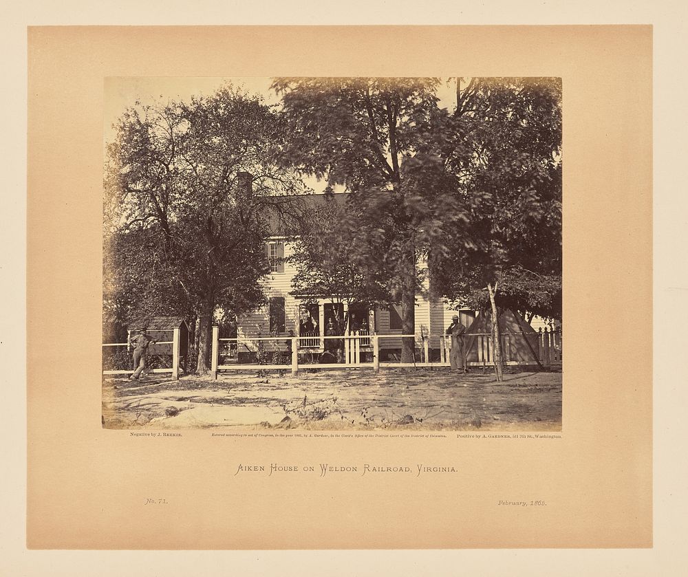 Aiken House on Weldon Railroad, Virginia by John Reekie and Alexander Gardner