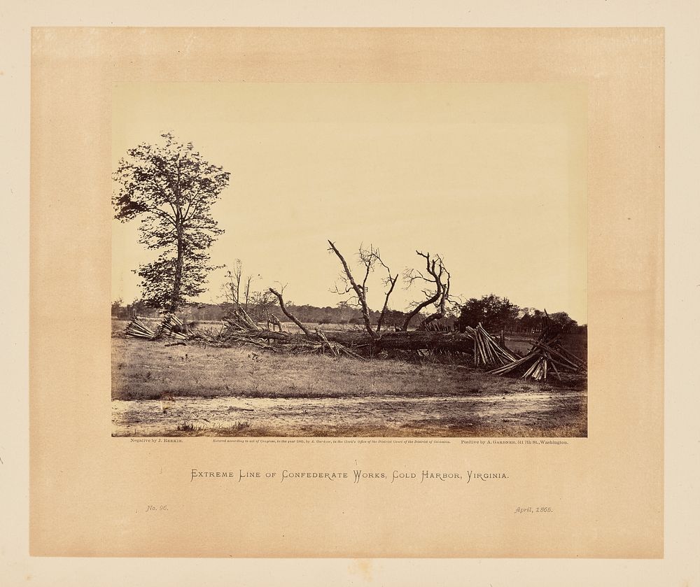 Extreme Line of Confederate Works, Cold Harbor, Virginia by John Reekie and Alexander Gardner
