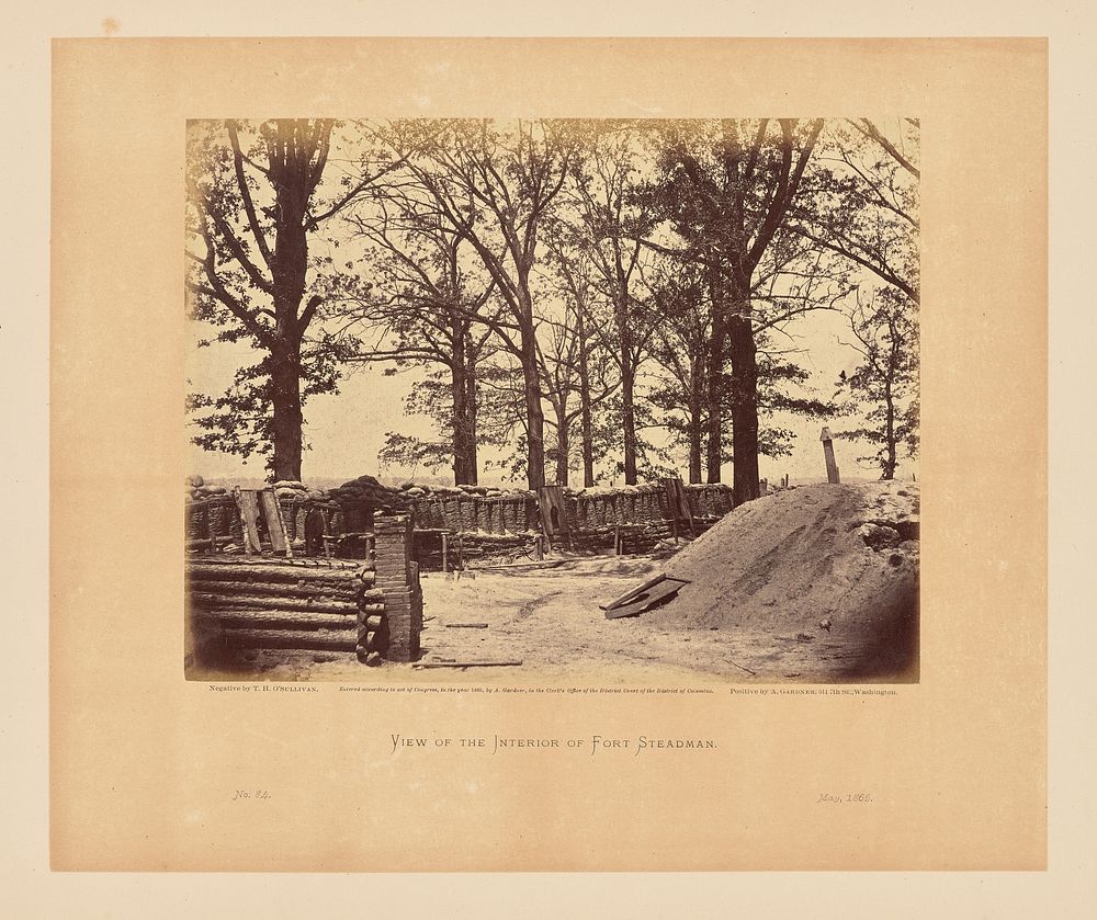 View of the Interior of Fort Steadman by Timothy H O Sullivan and Alexander Gardner