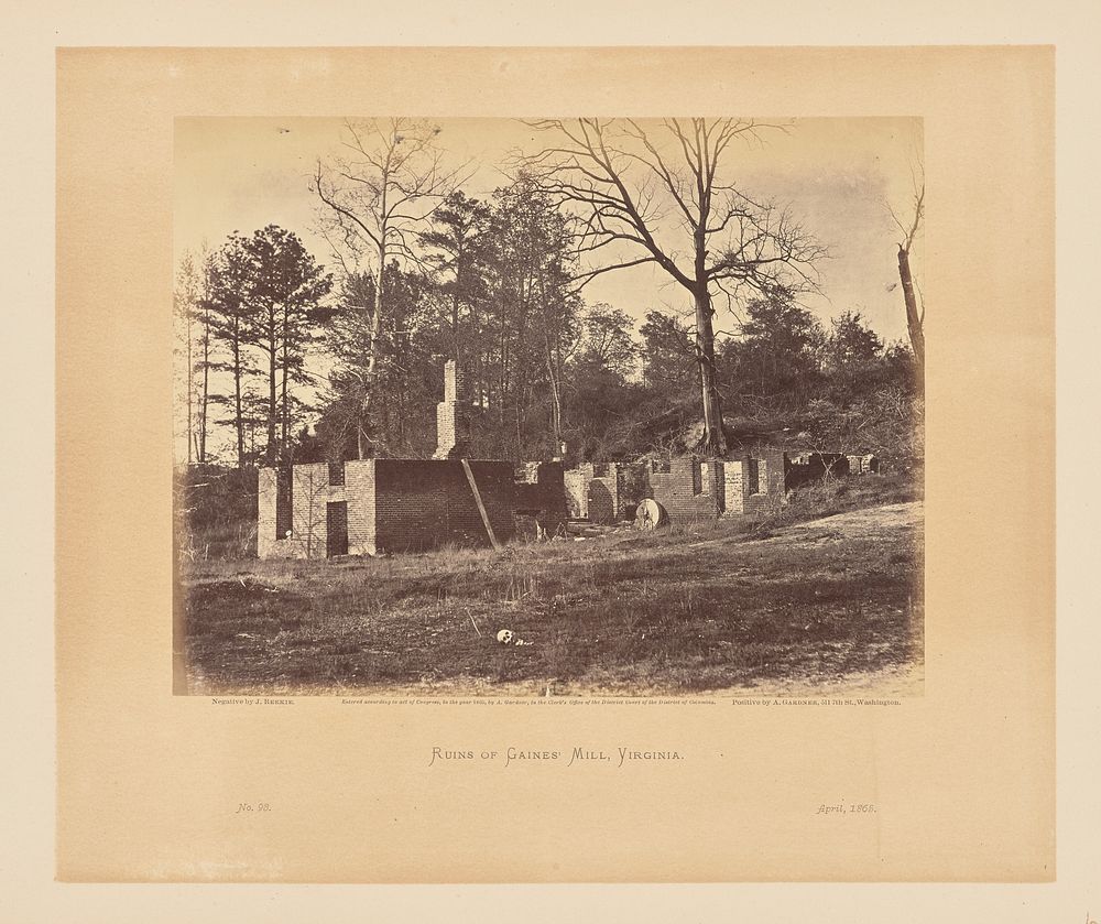 Ruins of Gaines' Mill, Virginia by John Reekie and Alexander Gardner