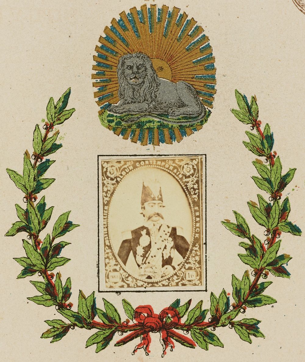 Naser al-Din Shah Qajar by Franck François Marie Louis Alexandre Gobinet de Villecholles and Justin Lallier
