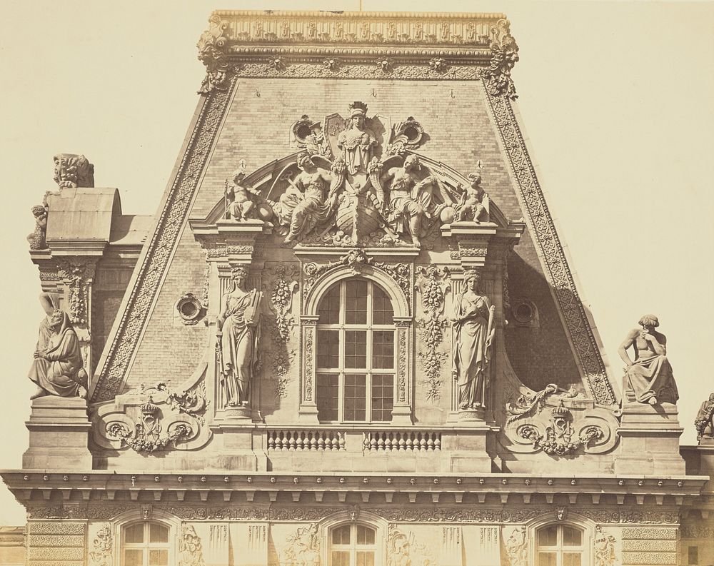 The Roof of the Pavillon Turgot, Louvre, Paris by Édouard Baldus
