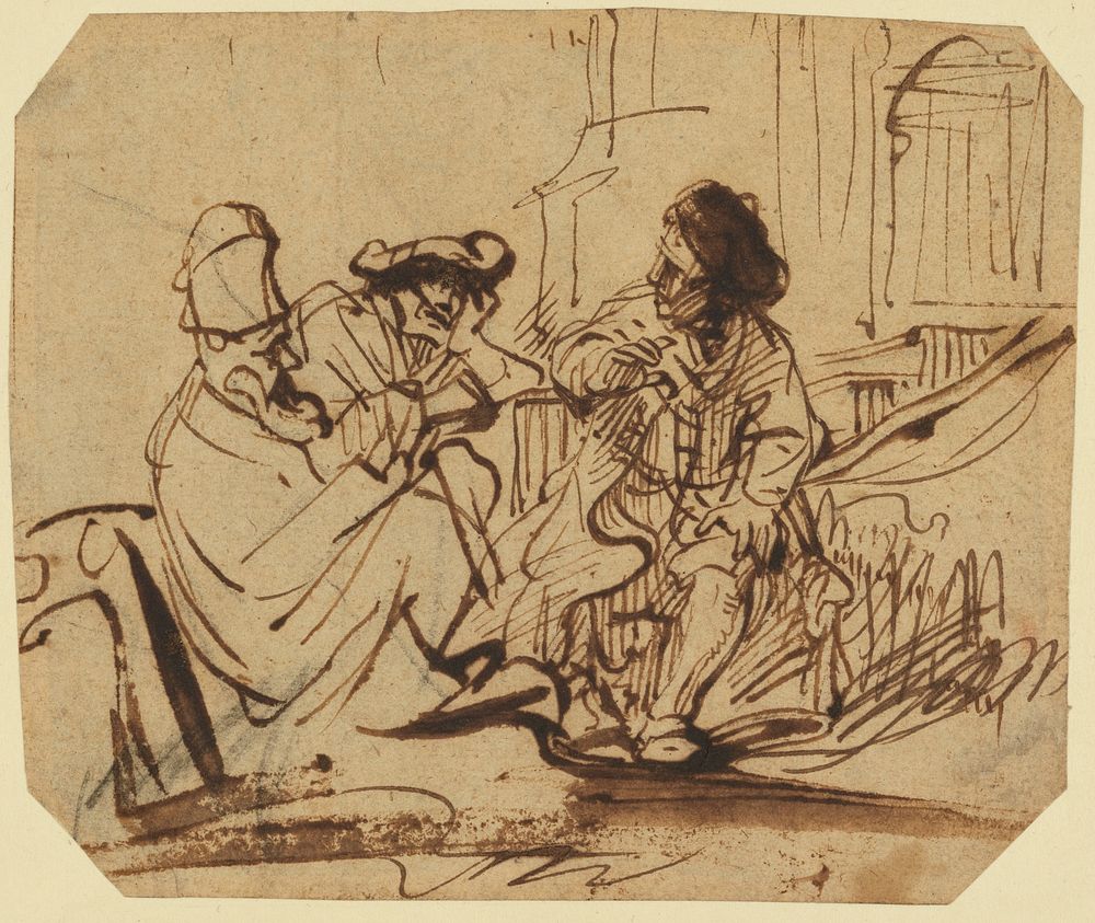 Joseph in Prison Interpreting the Dreams of Pharaoh's Baker and Butler by Govaert Flinck