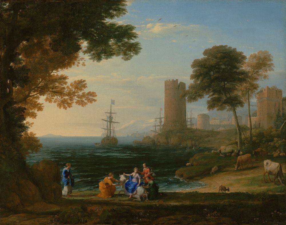 Coast View with the Abduction of Europa by Claude Lorrain Claude Gellée