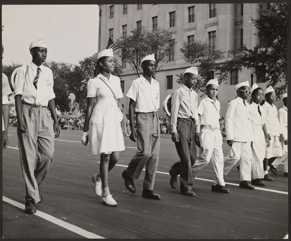 Washington, D.C., A Unit of the Parade to Recruit Civilian Defense Volunteers by Esther Bubley