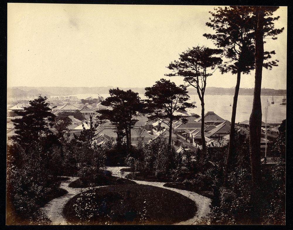 View of Yokohama from French Hill by Felice Beato