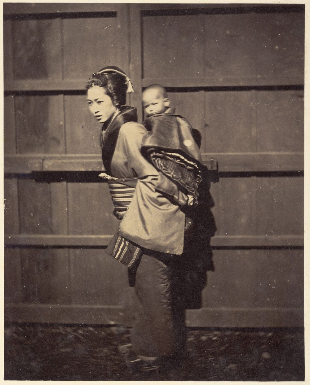 Japanese Woman Carrying a Child by Felice Beato