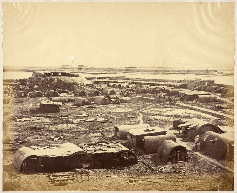 Interior of North Fort showing the Chinese Encampment by Felice Beato