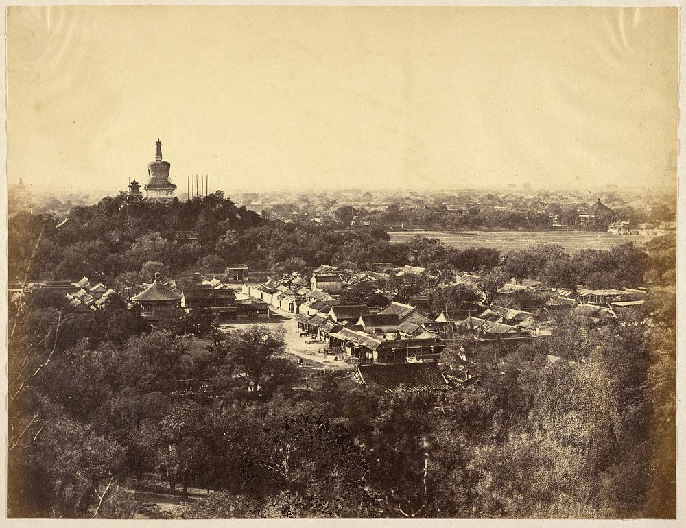 View of the Gardens and Buddhist Temple of Peking by Felice Beato