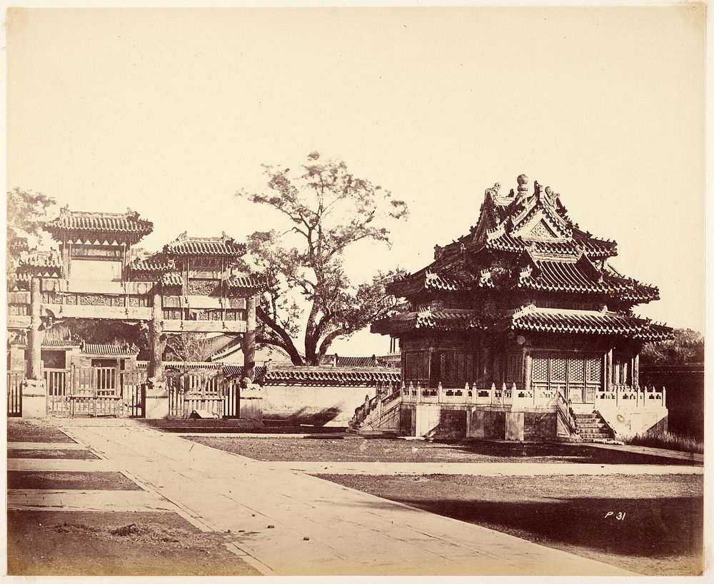 The Great Imperial Palace, Peking by Felice Beato and Henry Hering