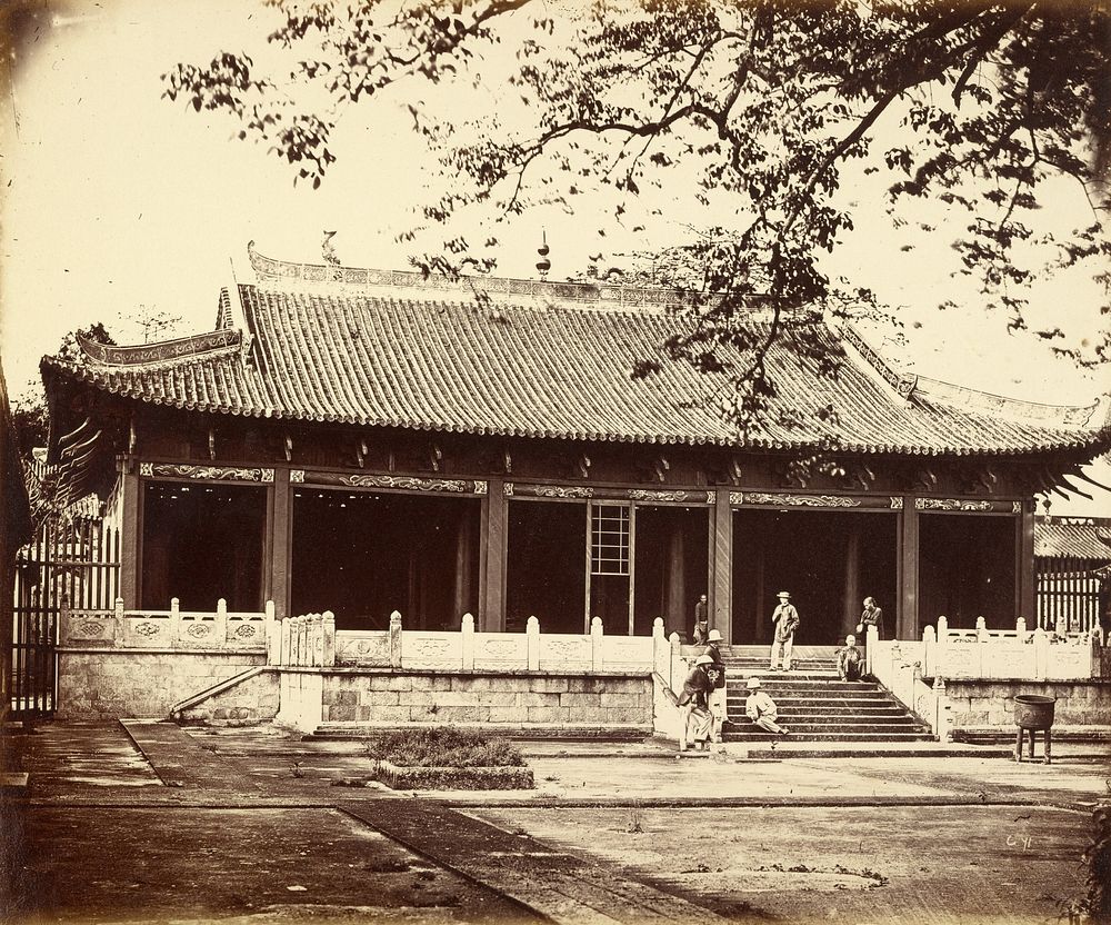 Temple of Confucius, Canton, China by Felice Beato and Henry Hering