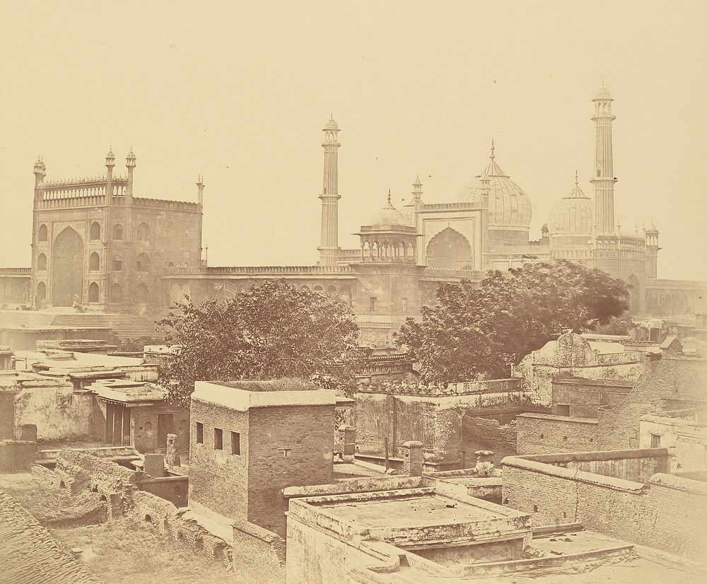 Entrance to the Large Mosque of Jumma Musjid in Delhi by Felice Beato