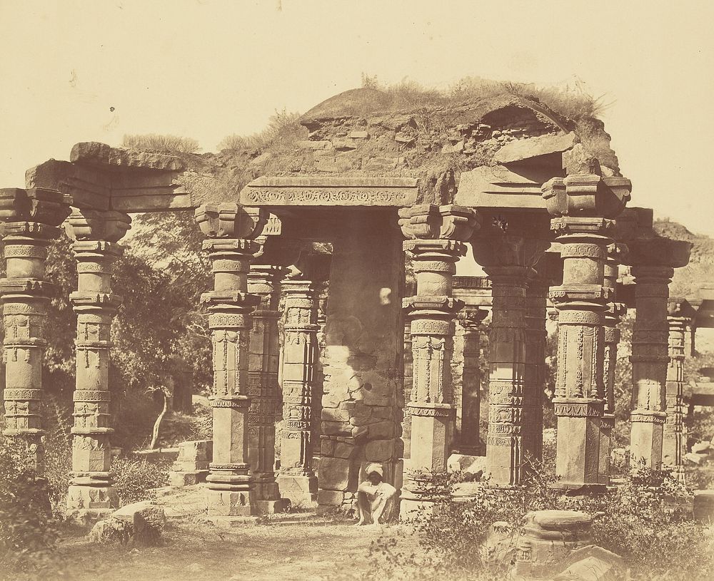 Exterior of the Hindu Temple in Kootub by Felice Beato
