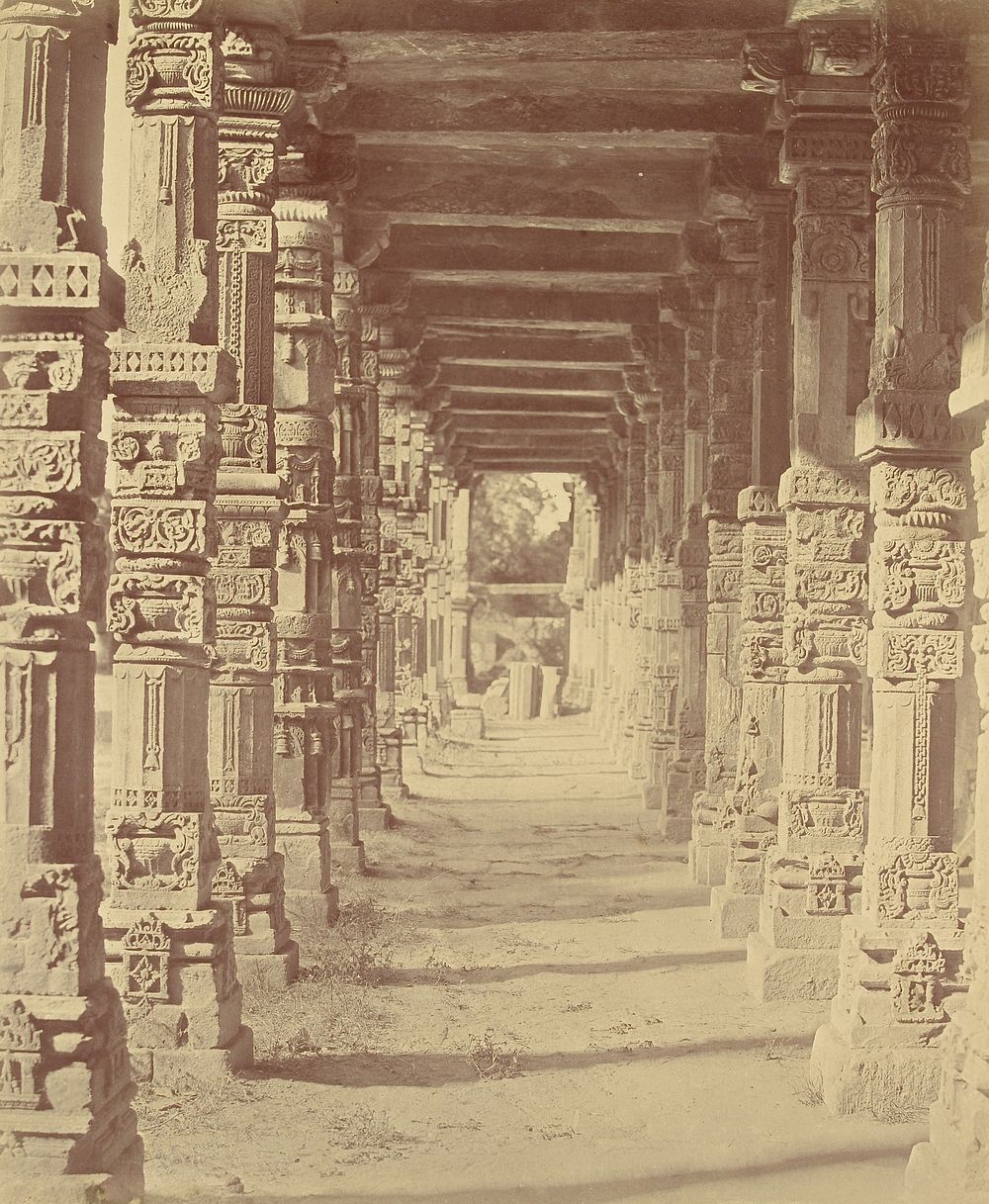 Interior of the Hindu Temple in Kootub by Felice Beato