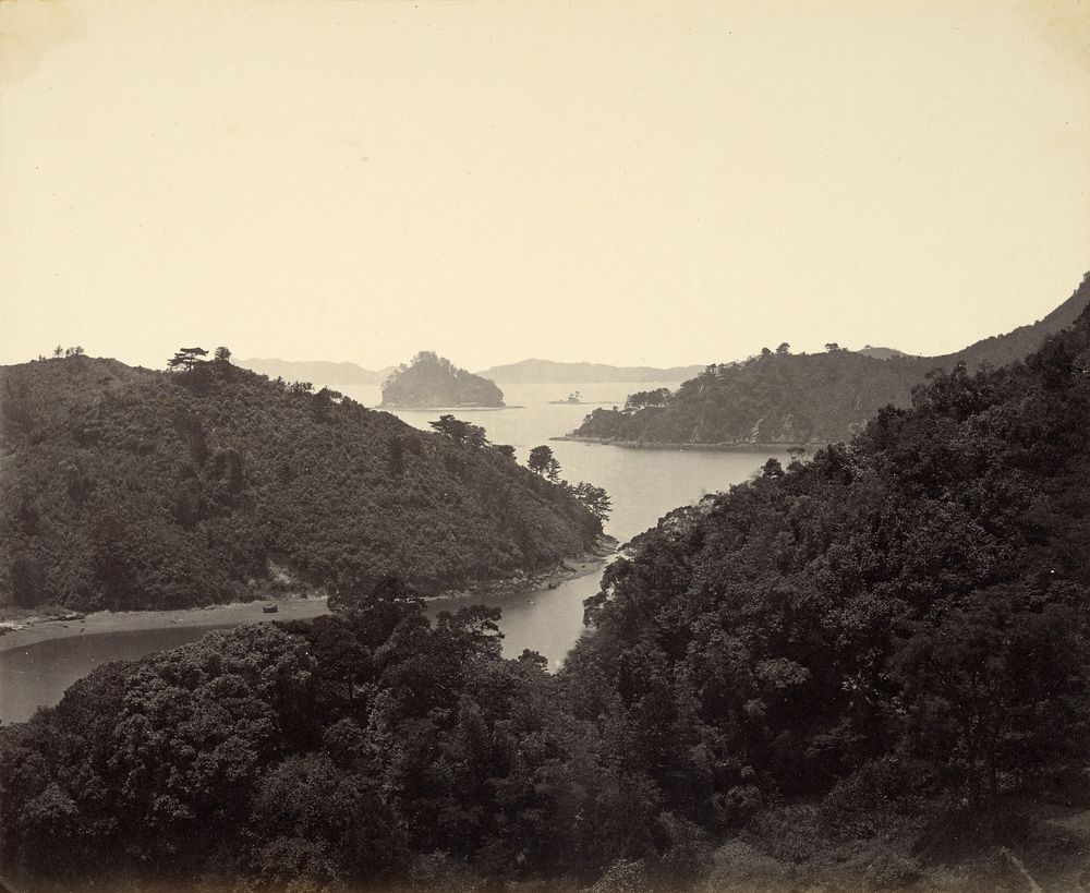 Pappenberg Island at the Entrance of the Bay of Nagasaki by Felice Beato