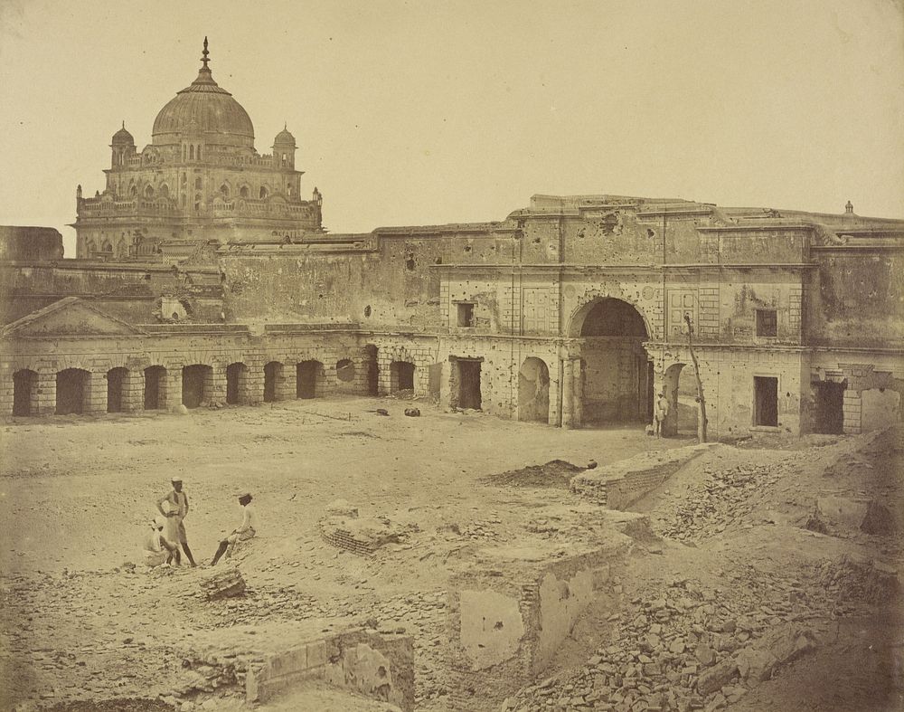 The Palace in which General James Neill was Killed in the China Bazaar, Lucknow by Felice Beato