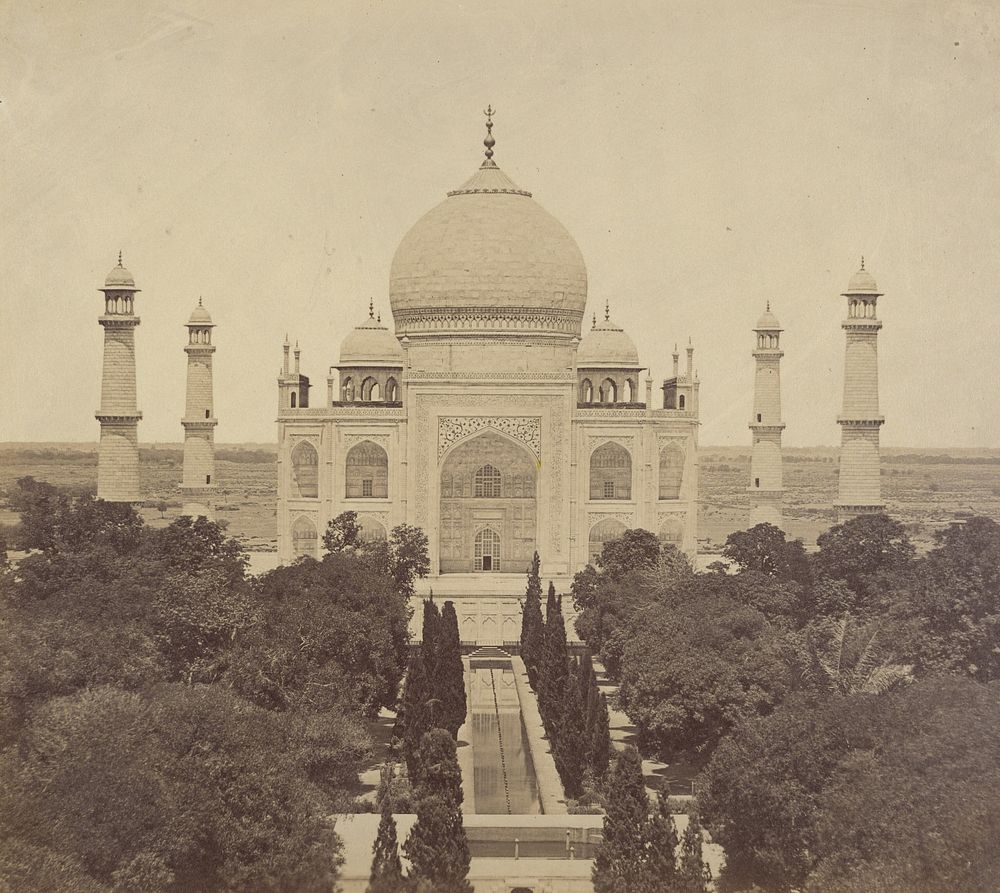 The Taj Mahal from the Entrance Gateway by Felice Beato