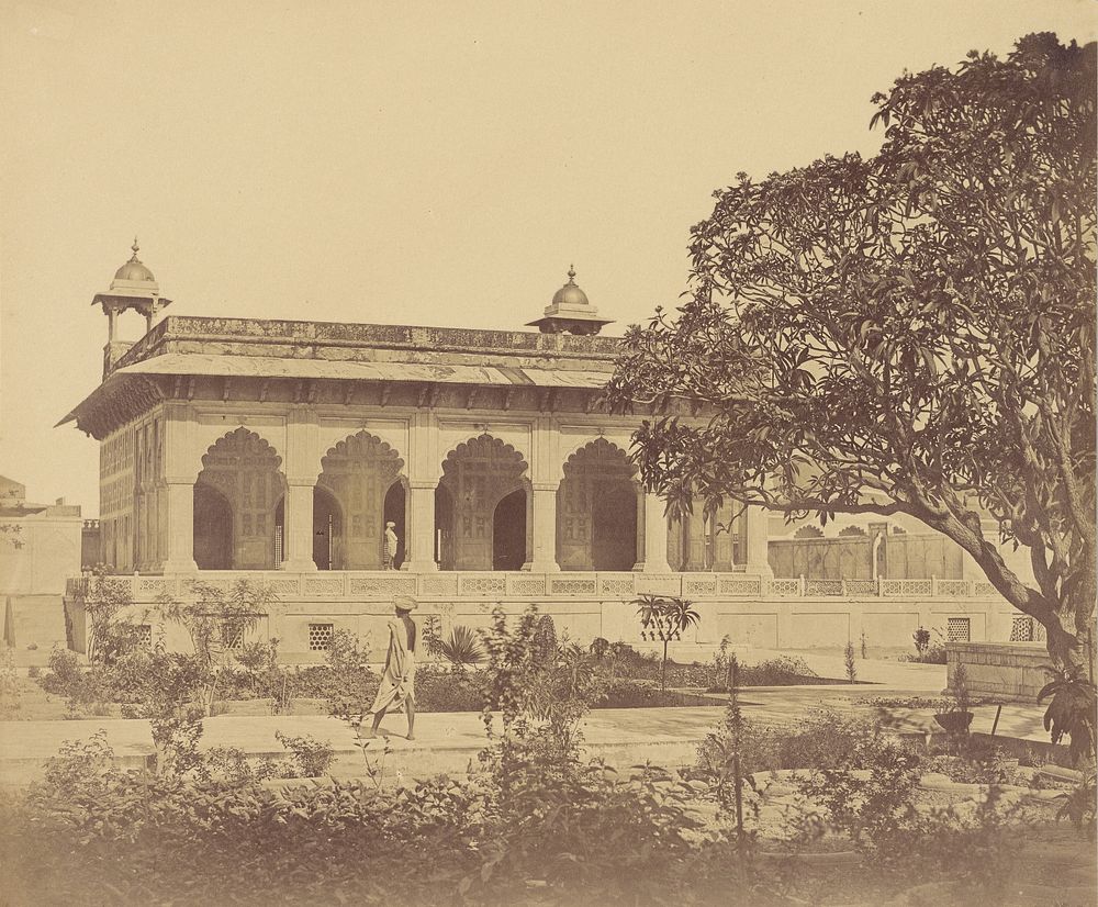 Marble Palace in the Fort, Agra by Felice Beato