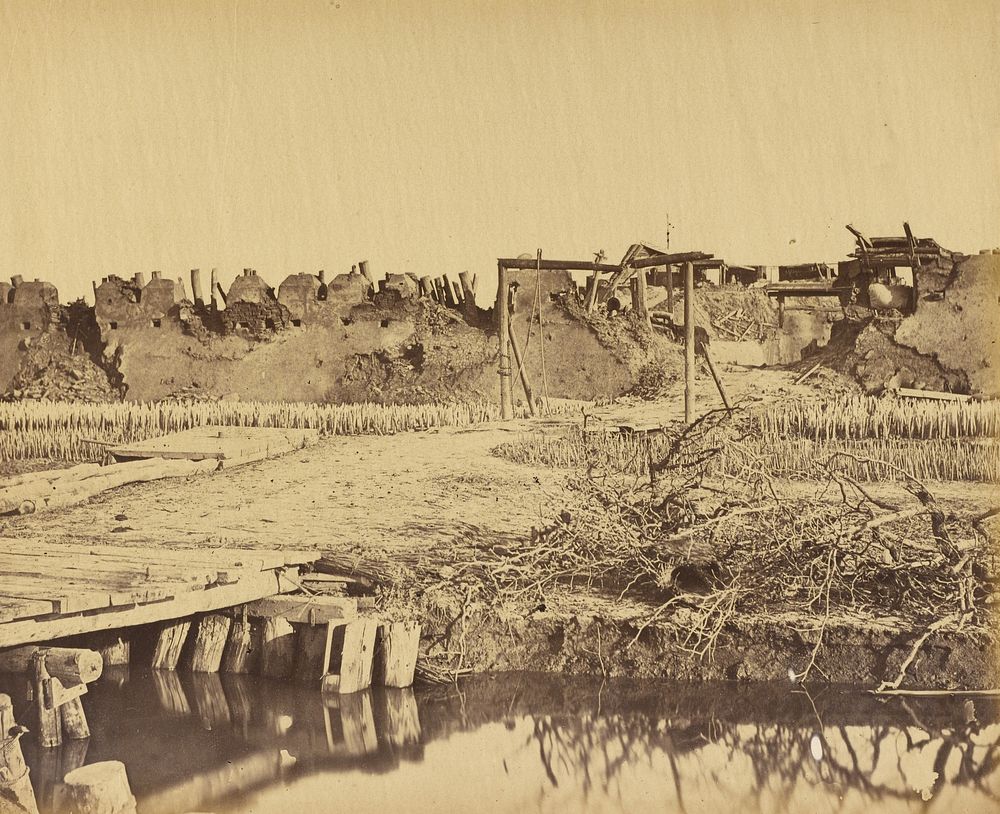 Exterior of the North Fort showing the English entrance August 21st 1860 by Felice Beato