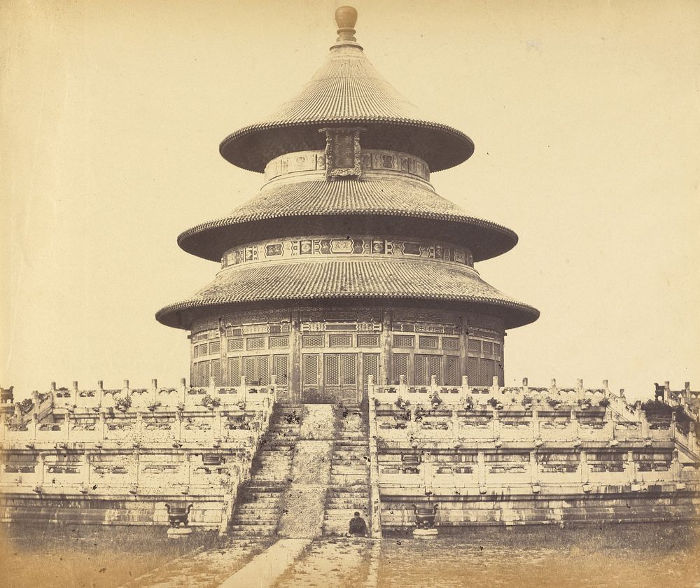 Sacred Temple of Heaven Where the Emperor Sacrifices Once a Year in the Chinese City of Pekin, October 1860 by Felice Beato
