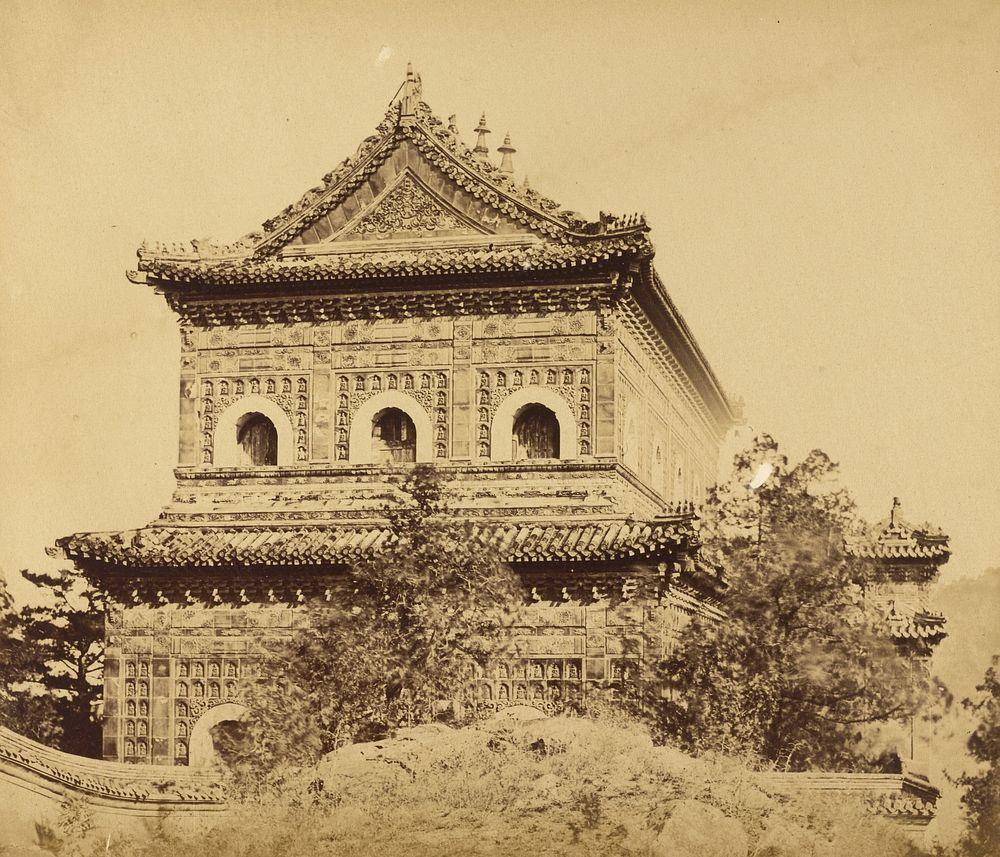 The Great Imperial Porcelain Palace (Yuan Ming Yuan), Pekin, October 1860 by Felice Beato