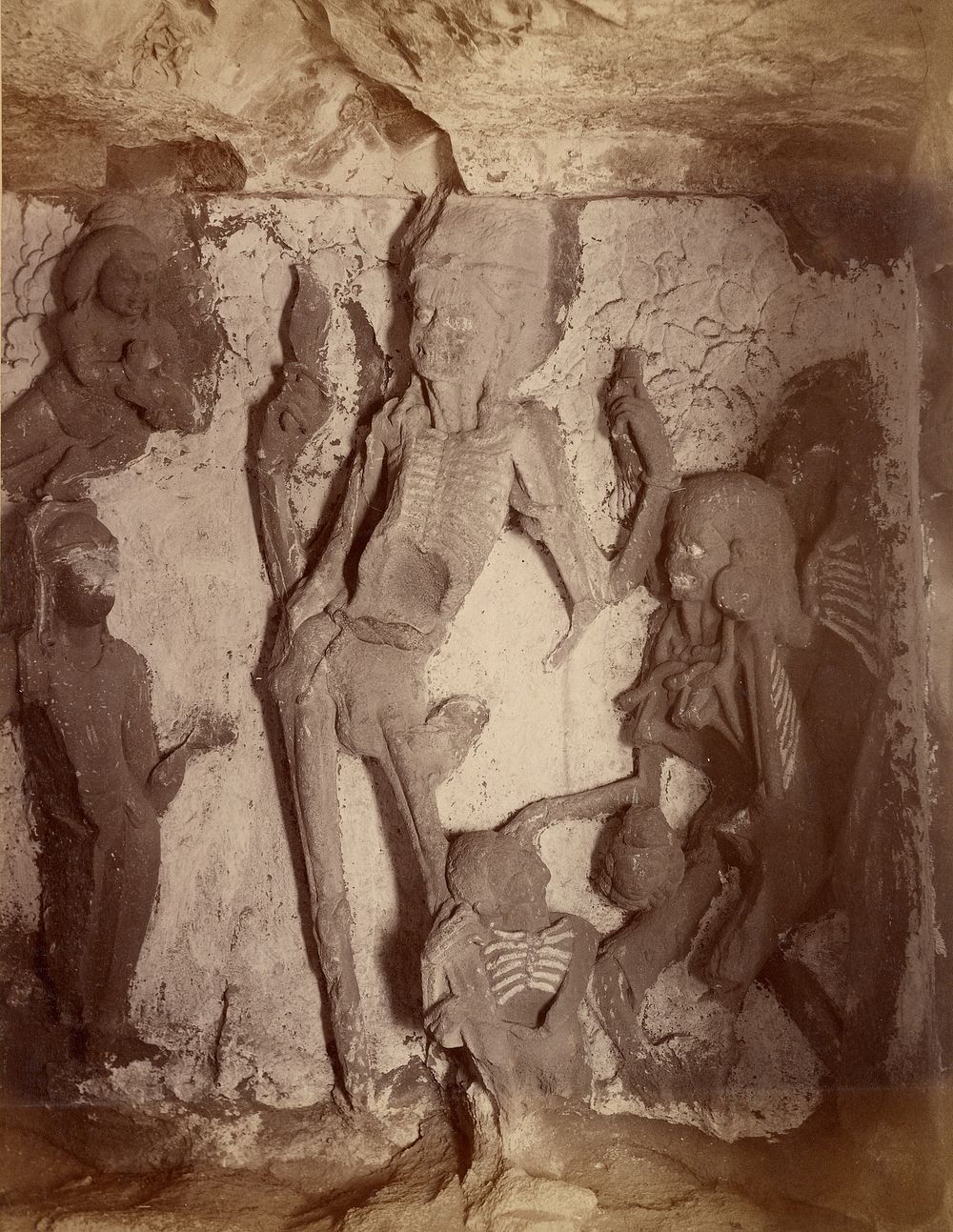 Figures Carved in Rameshwar Cave by Lala Deen Dayal