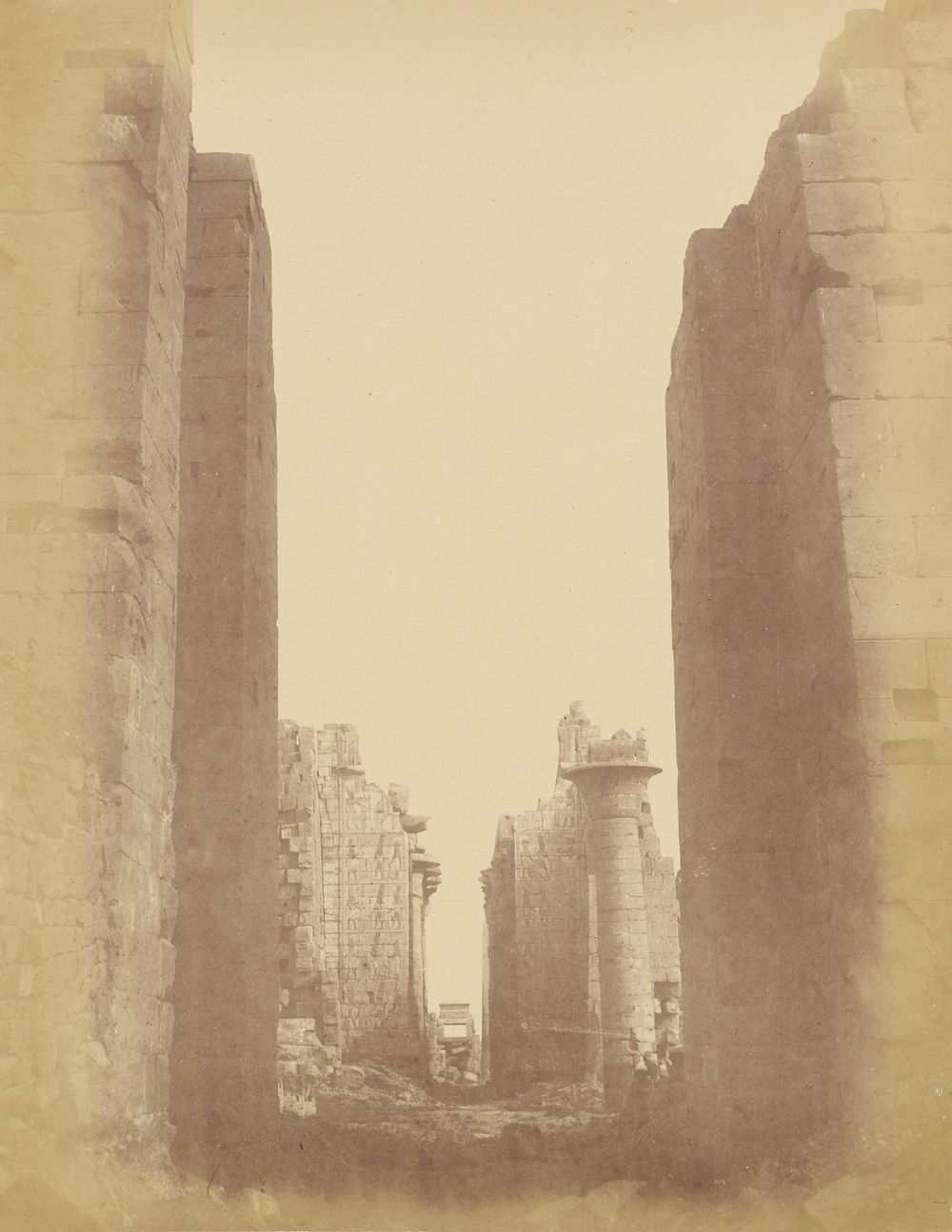 Karnak, View through the Hypostyle Room by Théodule Devéria