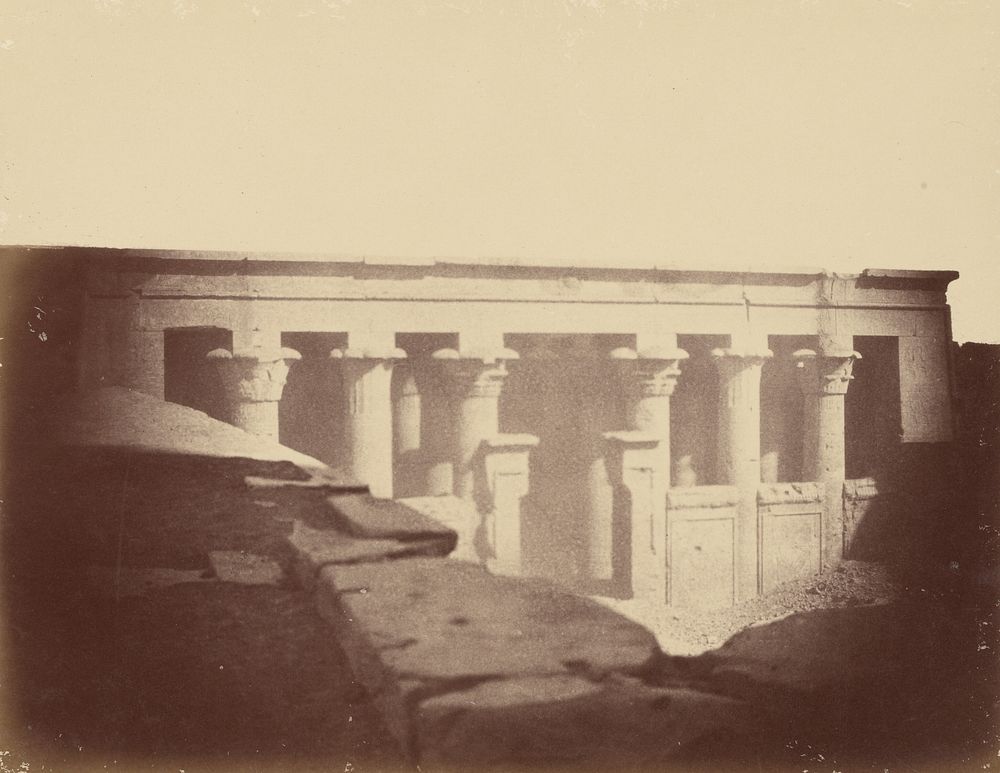 Front View of the Main Room of the Temple of Edfu by Théodule Devéria