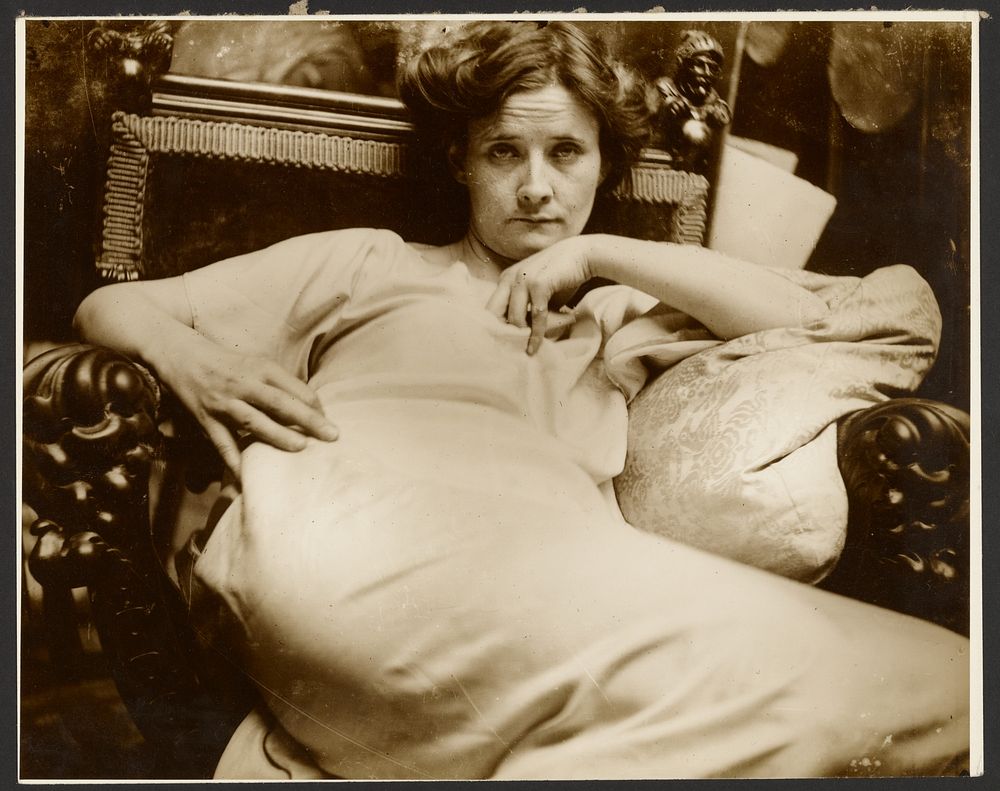 Female Model in an Armchair, Paris by Alphonse Maria Mucha