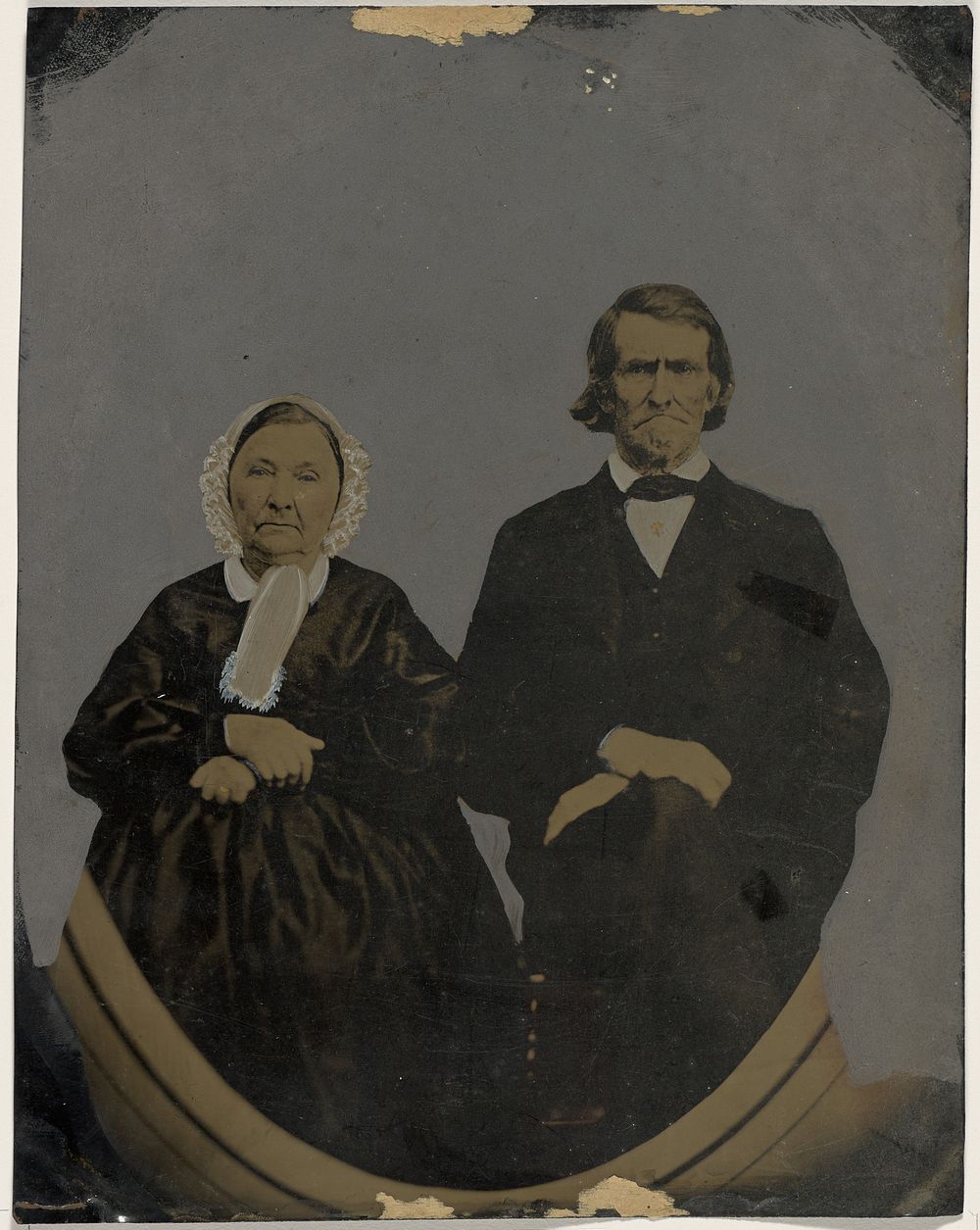 Portrait of older man and woman