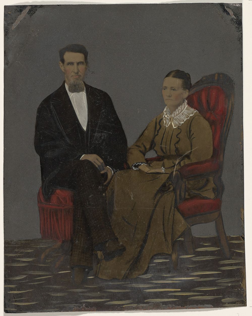 Portrait of seated couple