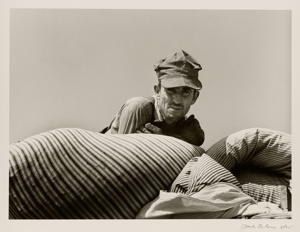 Man with Striped Cap by Jack Delano