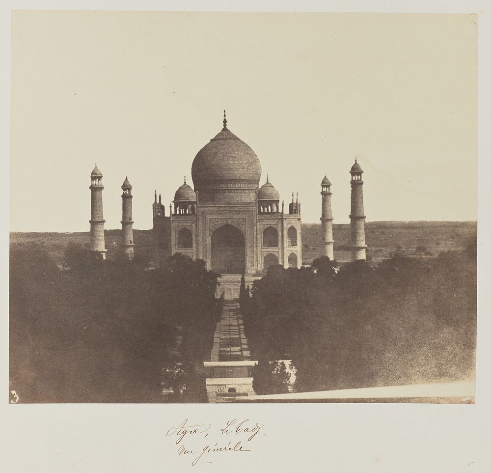 Agra, Le Tadj, vue générale by Baron Alexis de La Grange
