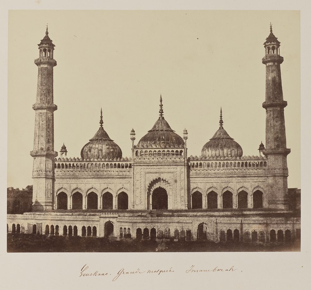 Leucknao, Grande mosque Imambarah by Baron Alexis de La Grange