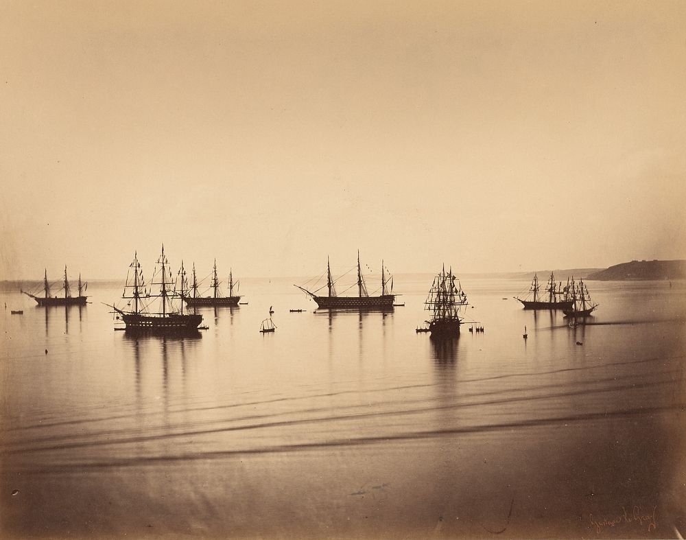 The French Fleet, Cherbourg by Gustave Le Gray