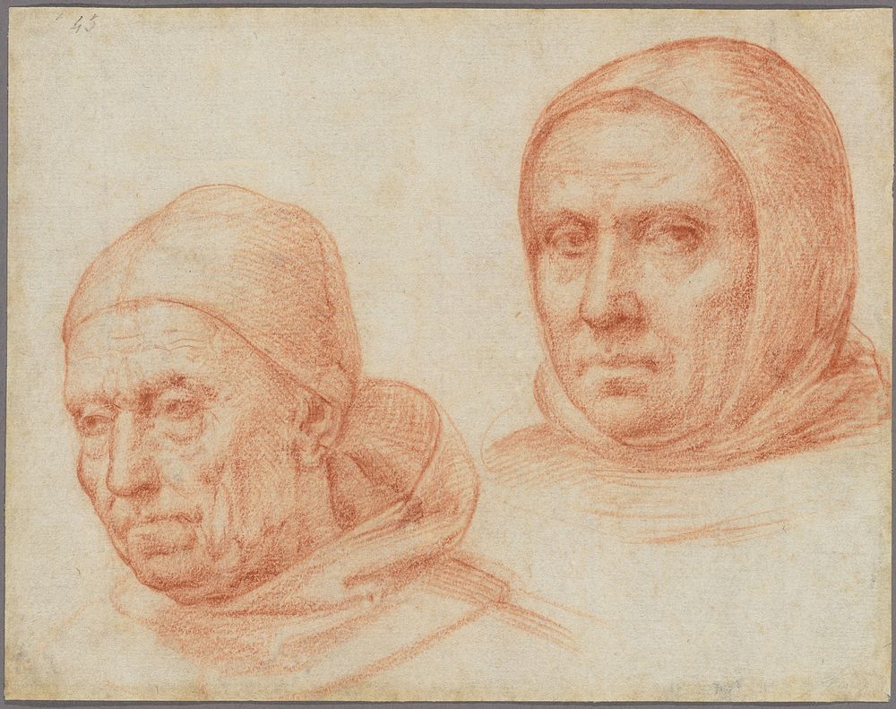 Heads of Two Dominican Friars by Fra Bartolommeo Baccio della Porta